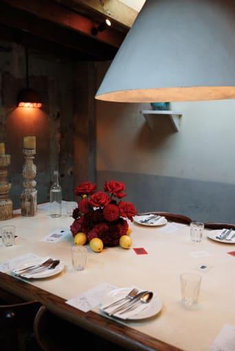 A campaign table ready for its guests